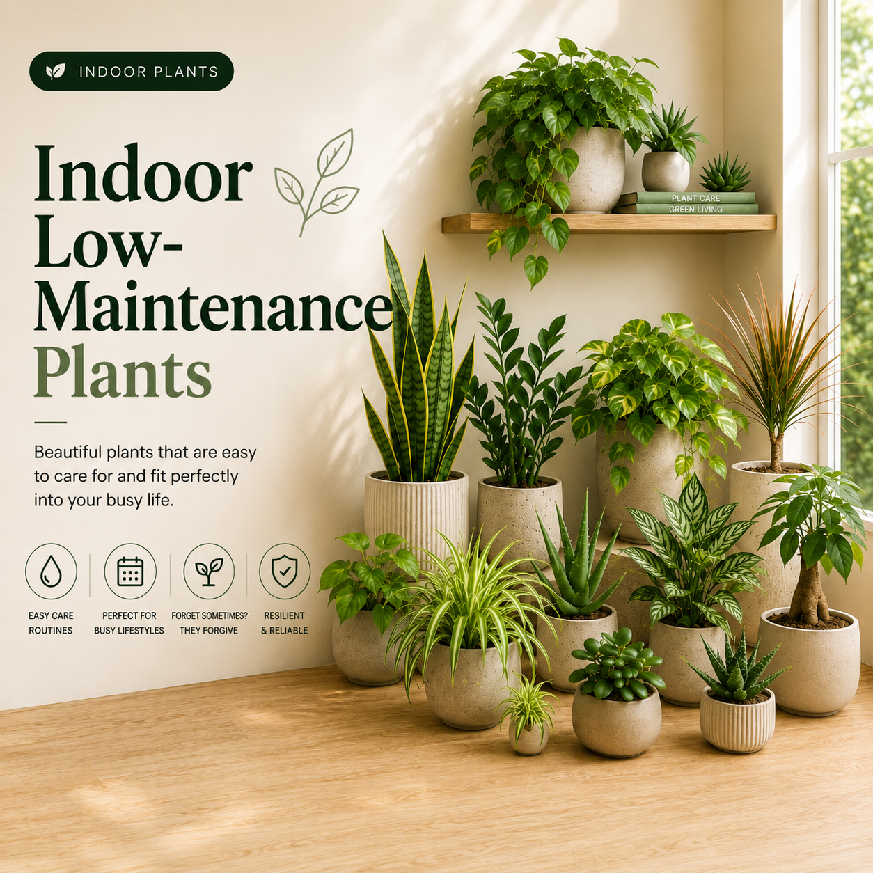 Indoor Low-Maintenance Plants - Members
