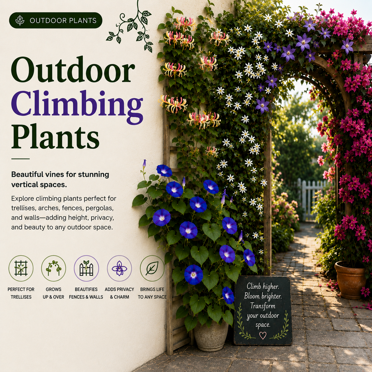 Outdoor Climbing & Trailing Plants - Members